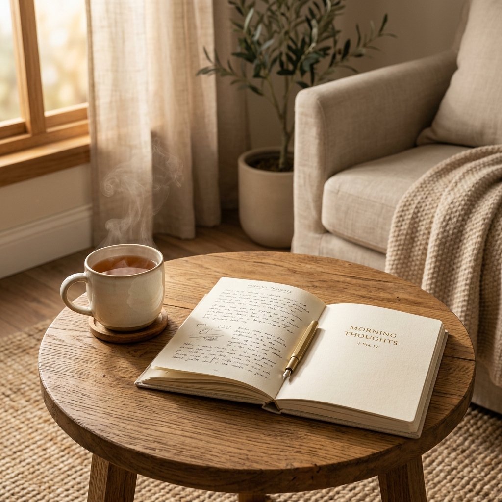Morgenlicht und Journal